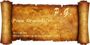 Papp Gracián névjegykártya